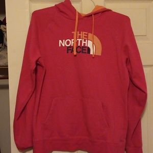 North face Hoodie size large pink